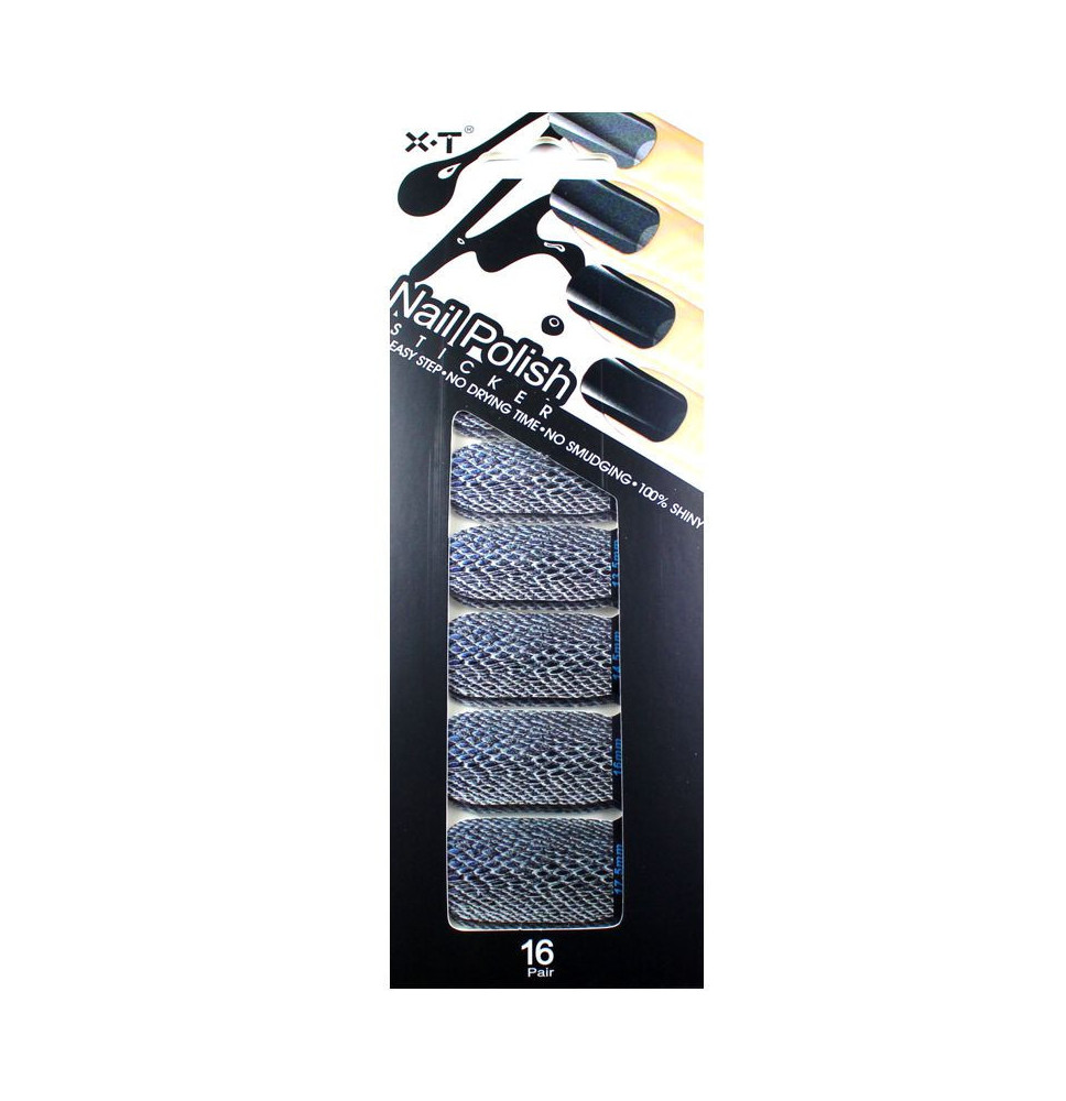 NP15 - Samolepky na nehty s efektem laku 16 ks
