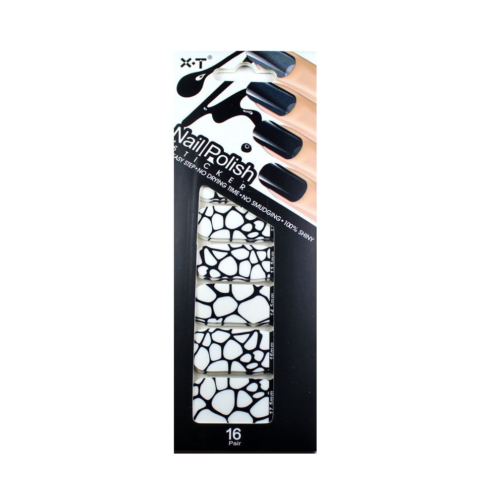 NP16 - Nail stickers with varnish effect 16 pcs