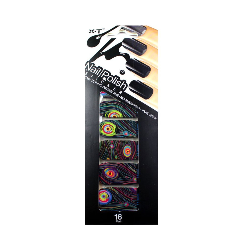 NP19 - Nail stickers with varnish effect 16 pcs
