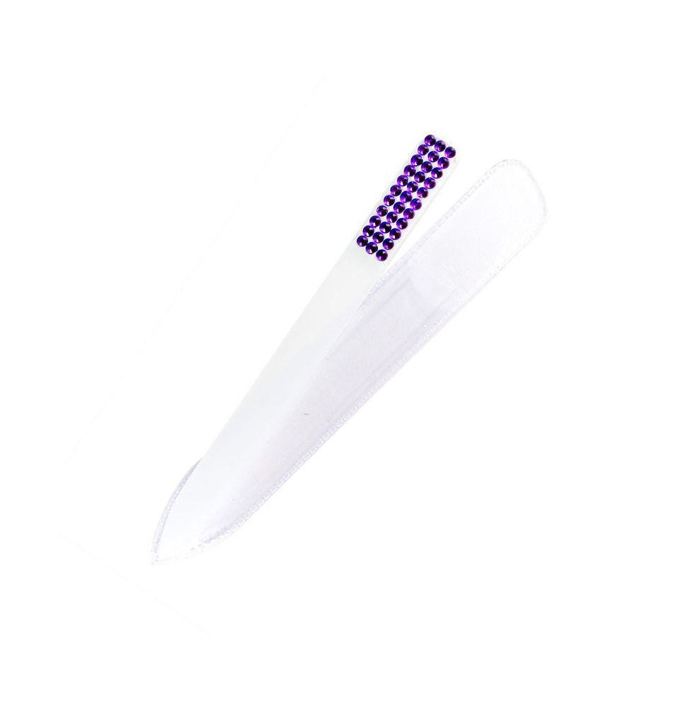 PSF - Szklany pilnik do paznokci dwustronny kolorowy 14 cm