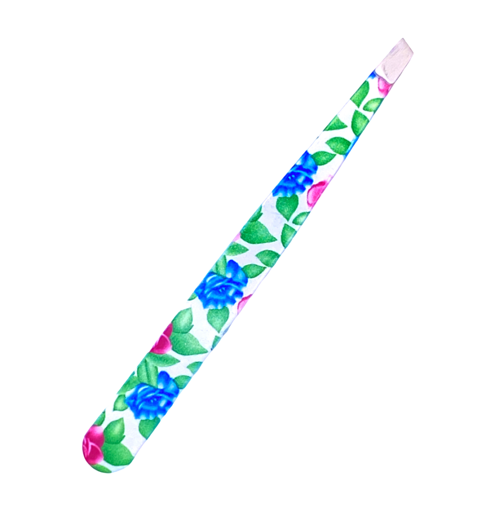 Abgewinkelte Pinzette verziert 9 cm | divinecosmetics.eu
