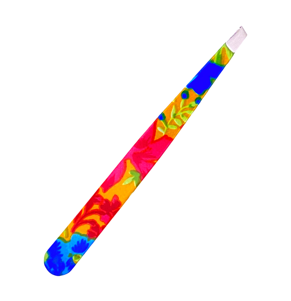 Pinzeta šikmá dekorovaná 9 cm | divinecosmetics.eu
