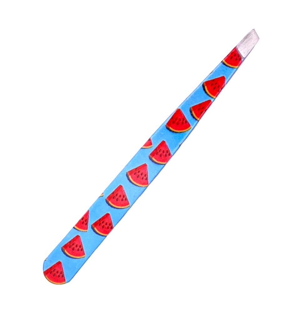 Tweezers slanted decorated 9 cm | divinecosmetics.eu