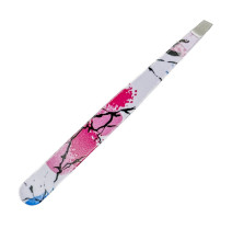 Pinzeta šikmá dekorovaná 9 cm | divinecosmetics.eu